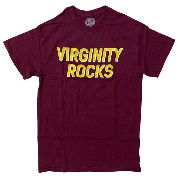 Danny Duncan Men's Virginity Rocks Graphic Tee T-Shirt Deep Red